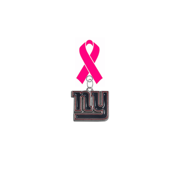 New York Giants NFL Breast Cancer Awareness / Mothers Day Pink Ribbon Lapel Pin