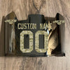 New York Jets Custom Name & Number Full Size Football Helmet Visor Shield Silver Chrome Mirror w/ Clips - Camo