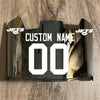 New York Jets Custom Name & Number Full Size Football Helmet Visor Shield Silver Chrome Mirror w/ Clips - White