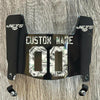 New York Jets Custom Name & Number Mini Football Helmet Visor Shield Black Dark Tint w/ Clips - Money Print