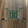 New York Jets Custom Name & Number Mini Football Helmet Visor Shield Clear w/ Clips - Green