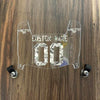 New York Jets Custom Name & Number Mini Football Helmet Visor Shield Clear w/ Clips - Money Print