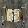 New York Jets Custom Name & Number Mini Football Helmet Visor Shield Silver Chrome Mirror w/ Clips - Money Print