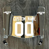 New York Jets Custom Name & Number Mini Football Helmet Visor Shield Silver Chrome Mirror w/ Clips - White
