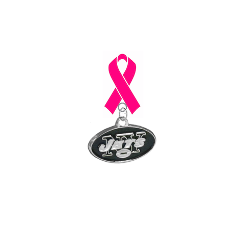 New York Jets NFL Breast Cancer Awareness / Mothers Day Pink Ribbon Lapel Pin
