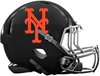 New York Mets Custom Concept Black Mini Riddell Speed Football Helmet