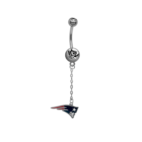New England Patriots Chain NFL Football Belly Button Navel Ring