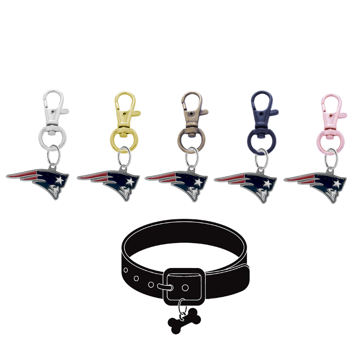 New England Patriots NFL Pet Tag Dog Cat Collar Charm