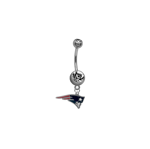 New England Patriots NFL Football Belly Button Navel Ring