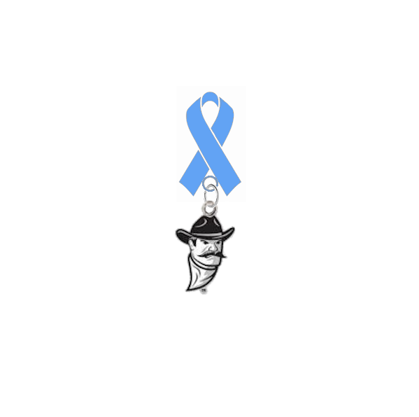 New Mexico State Aggies Prostate Cancer Awareness / Fathers Day Light Blue Ribbon Lapel Pin