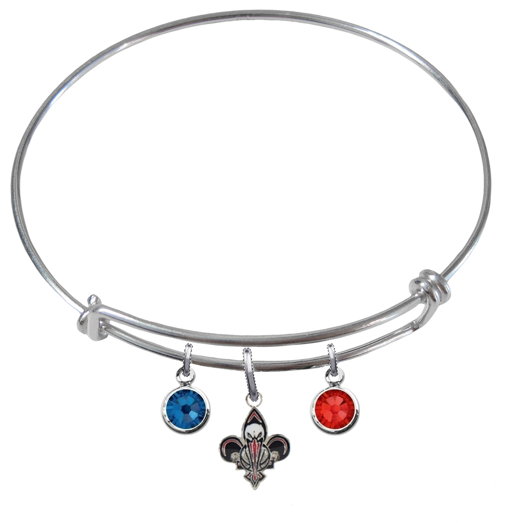New Orleans Pelicans NBA Expandable Wire Bangle Charm Bracelet