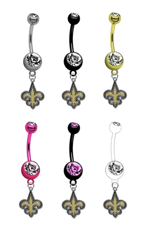 New Orleans Saints NFL Football Belly Button Navel Ring
