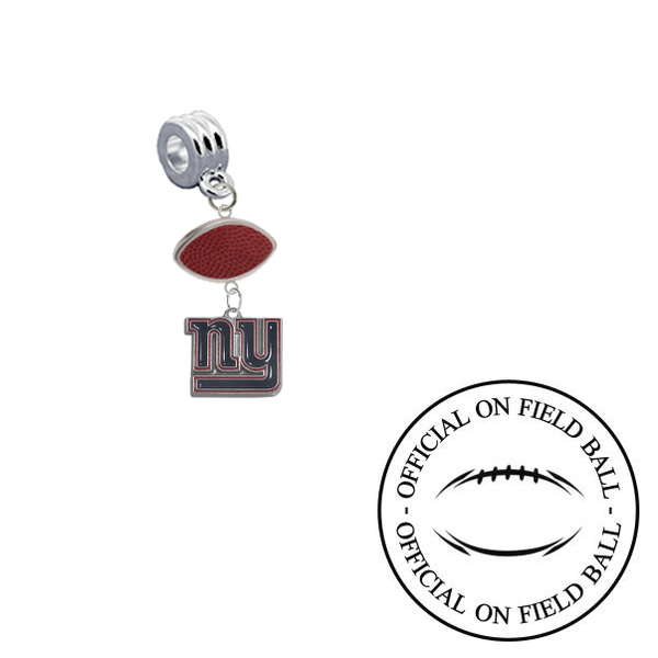New York Giants On Field Football Universal European Bracelet Charm (Pandora Compatible)
