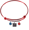New York Giants Red NFL Expandable Wire Bangle Charm Bracelet