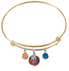 New York Islanders Color Edition GOLD Expandable Wire Bangle Charm Bracelet