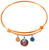 New York Islanders Color Edition ORANGE Expandable Wire Bangle Charm Bracelet