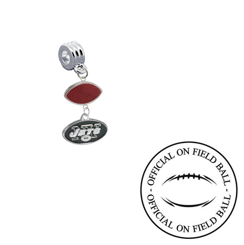 New York Jets On Field Football Universal European Bracelet Charm (Pandora Compatible)