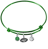 New York Jets Green NFL Expandable Wire Bangle Charm Bracelet