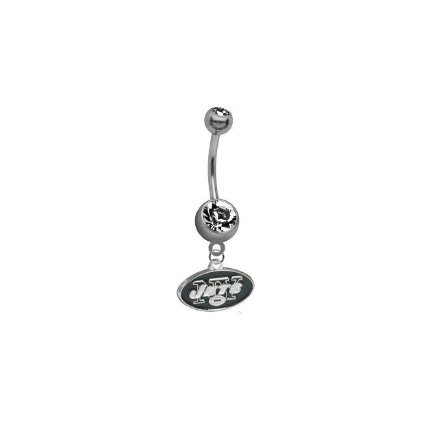 New York Jets NFL Football Belly Button Navel Ring