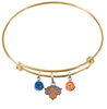 New York Knicks GOLD Color Edition Expandable Wire Bangle Charm Bracelet