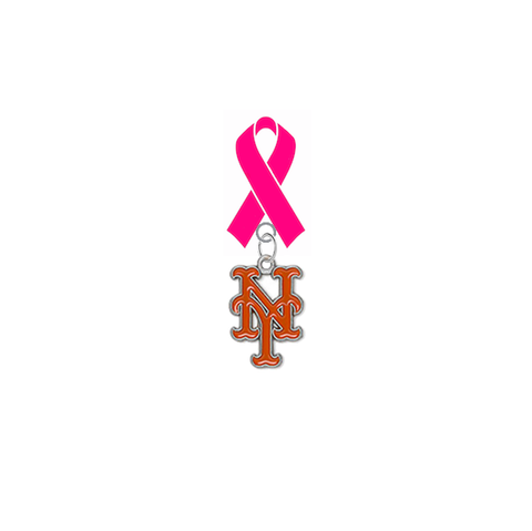 New York Mets MLB Breast Cancer Awareness / Mothers Day Pink Ribbon Lapel Pin