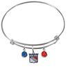 New York Rangers NHL Expandable Wire Bangle Charm Bracelet