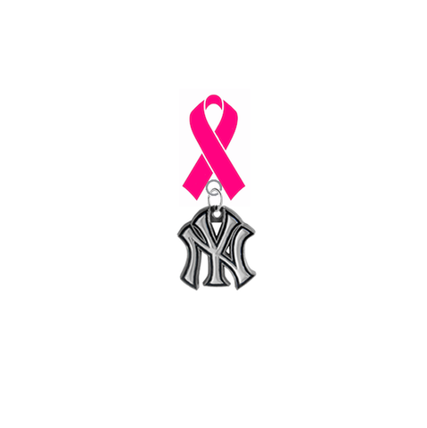 New York Yankees MLB Breast Cancer Awareness / Mothers Day Pink Ribbon Lapel Pin