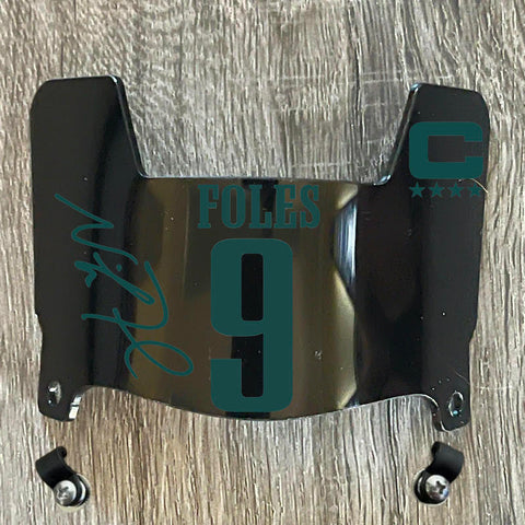 Philadelphia Eagles Nick Foles Mini Football Helmet Visor Shield Black Dark Tint w/ Clips - PICK COLOR