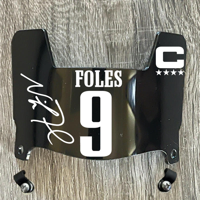 Philadelphia Eagles Nick Foles Mini Football Helmet Visor Shield Black Dark Tint w/ Clips - PICK COLOR