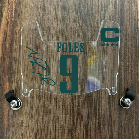 Philadelphia Eagles Nick Foles Mini Football Helmet Visor Shield Clear w/ Clips - PICK COLOR