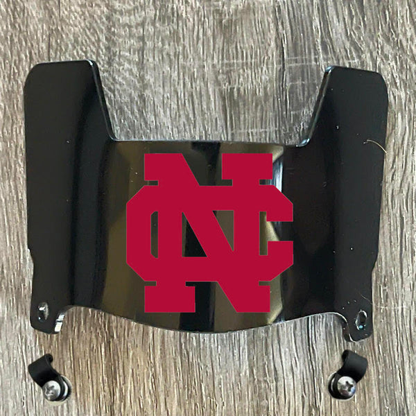 North Central Cardinals Mini Football Helmet Visor Shield Black Dark Tint w/ Clips