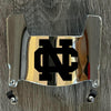 North Central Cardinals Mini Football Helmet Visor Shield Silver Chrome Mirror w/ Clips