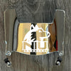 NIU Northern Illinois Huskies Mini Football Helmet Visor Shield Silver Chrome Mirror w/ Clips