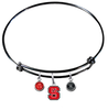 North Carolina State Wolfpack BLACK Color Edition Expandable Wire Bangle Charm Bracelet