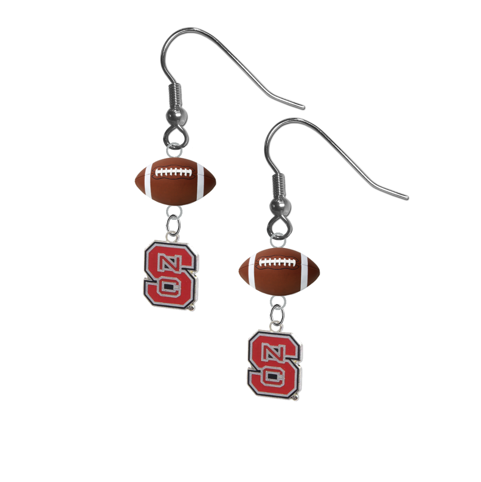 North Carolina State Wolfpack NCAA Football Dangle Earrings