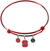 North Carolina State Wolfpack RED Color Edition Expandable Wire Bangle Charm Bracelet