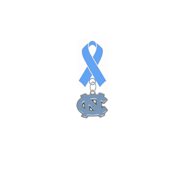 North Carolina Tar Heels Prostate Cancer Awareness / Fathers Day Light Blue Ribbon Lapel Pin