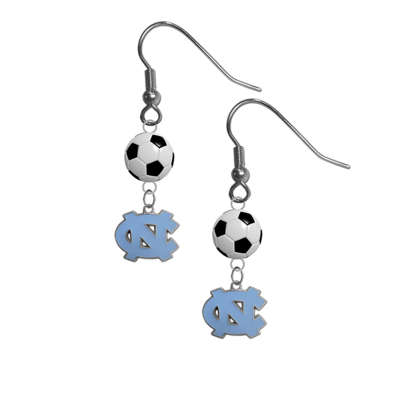 North Carolina Tar Heels NCAA Soccer Dangle Earrings