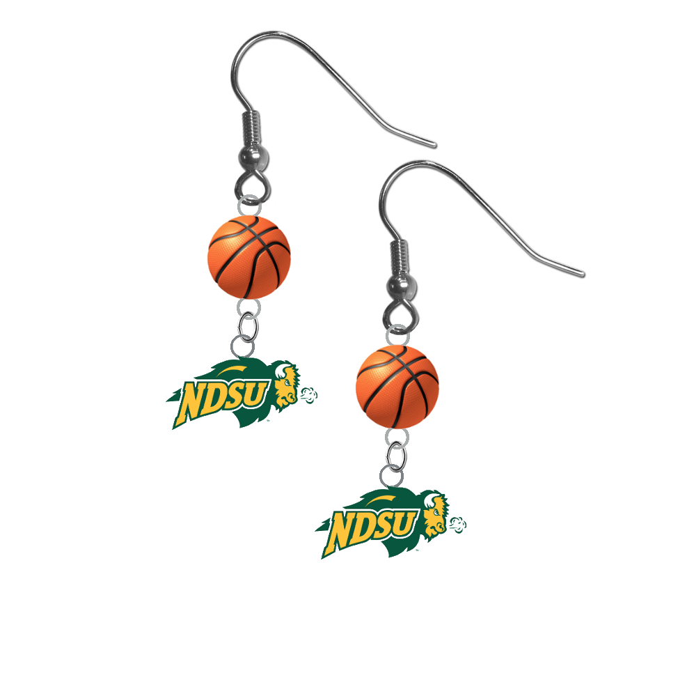 North Dakota State Bison NCAA Basketball Dangle Earrings
