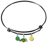 North Dakota State Bison BLACK Color Edition Expandable Wire Bangle Charm Bracelet