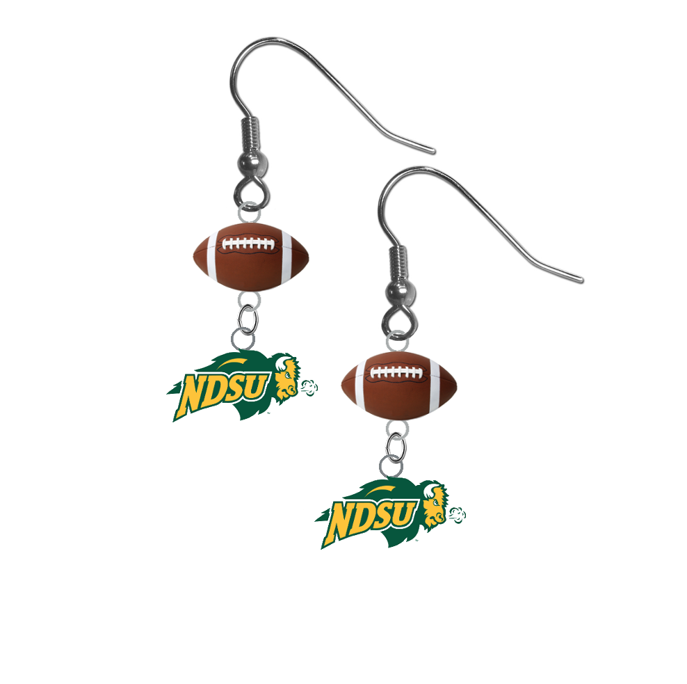 North Dakota State Bison NCAA Football Dangle Earrings