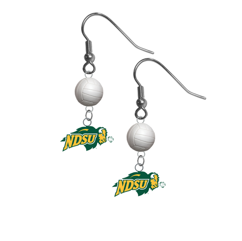 North Dakota State Bison NCAA Volleyball Dangle Earrings