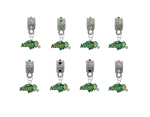North Dakota State Bison NCAA Crystal Rhinestone European Bracelet Charm