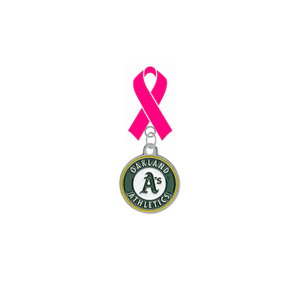 Oakland Athletics MLB Breast Cancer Awareness / Mothers Day Pink Ribbon Lapel Pin