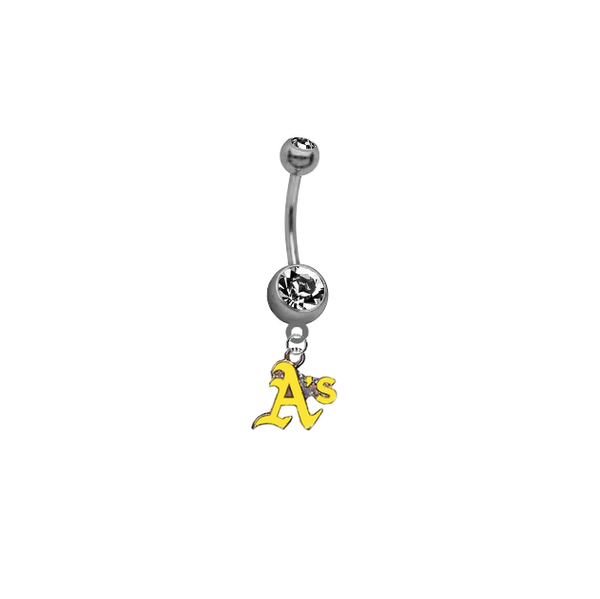 Oakland Athletics Style 2 MLB Baseball Belly Button Navel Ring