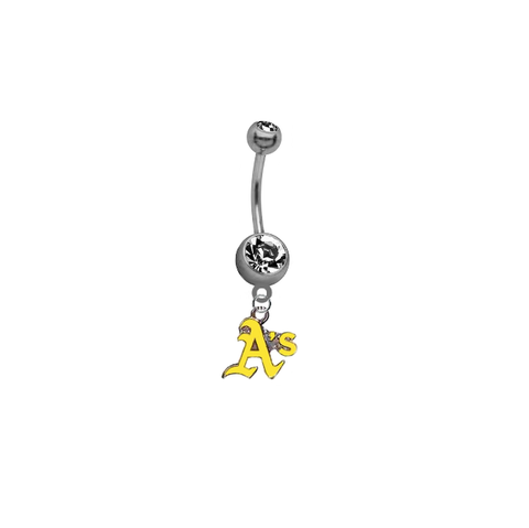 Oakland Athletics Style 2 MLB Baseball Belly Button Navel Ring