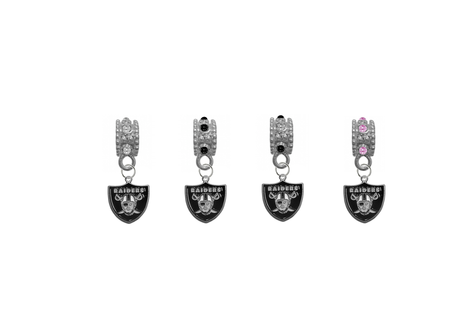 Oakland Raiders NFL Football Crystal Rhinestone European Bracelet Charm