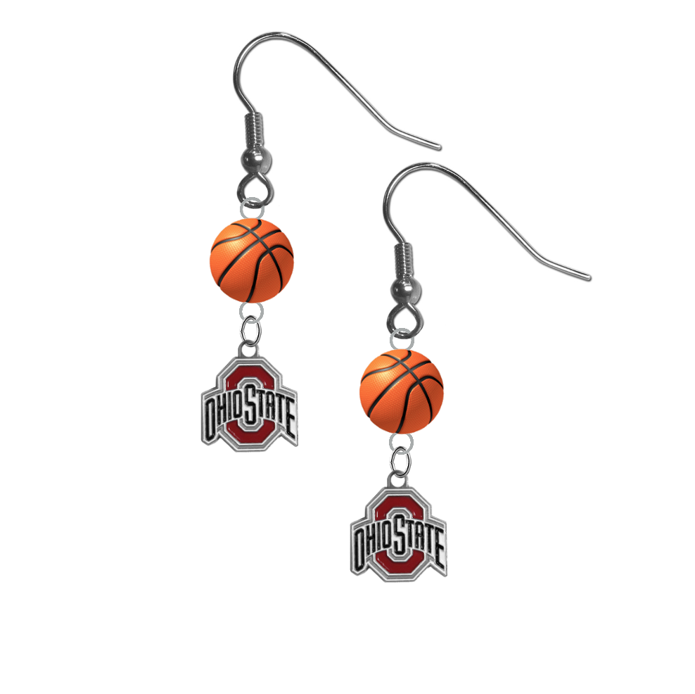 Ohio State Buckeyes NCAA Basketball Dangle Earrings