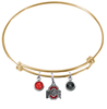 Ohio State Buckeyes GOLD Color Edition Expandable Wire Bangle Charm Bracelet