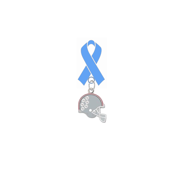 Ohio State Buckeyes Football Helmet Prostate Cancer Awareness / Fathers Day Light Blue Ribbon Lapel Pin